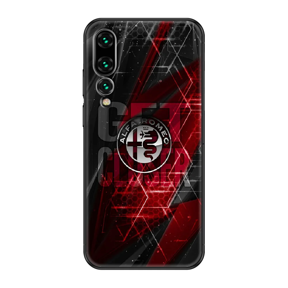 

alfa romeo sport car Phone case For Huawei P Mate P10 P20 P30 P40 10 20 Smart Z Pro Lite 2019 black art waterproof fashion Etui