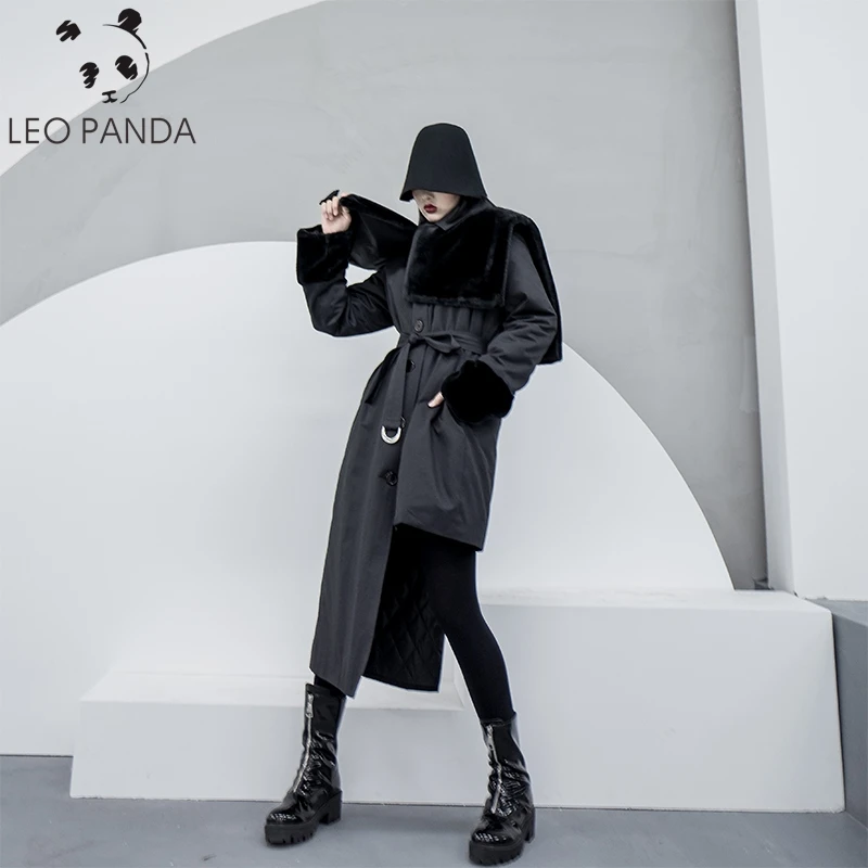 

Женское длинное флисовое пальто, свободное Асимметричное пальто из 2019 хлопка с отложным воротником и шерстяным воротником, зима