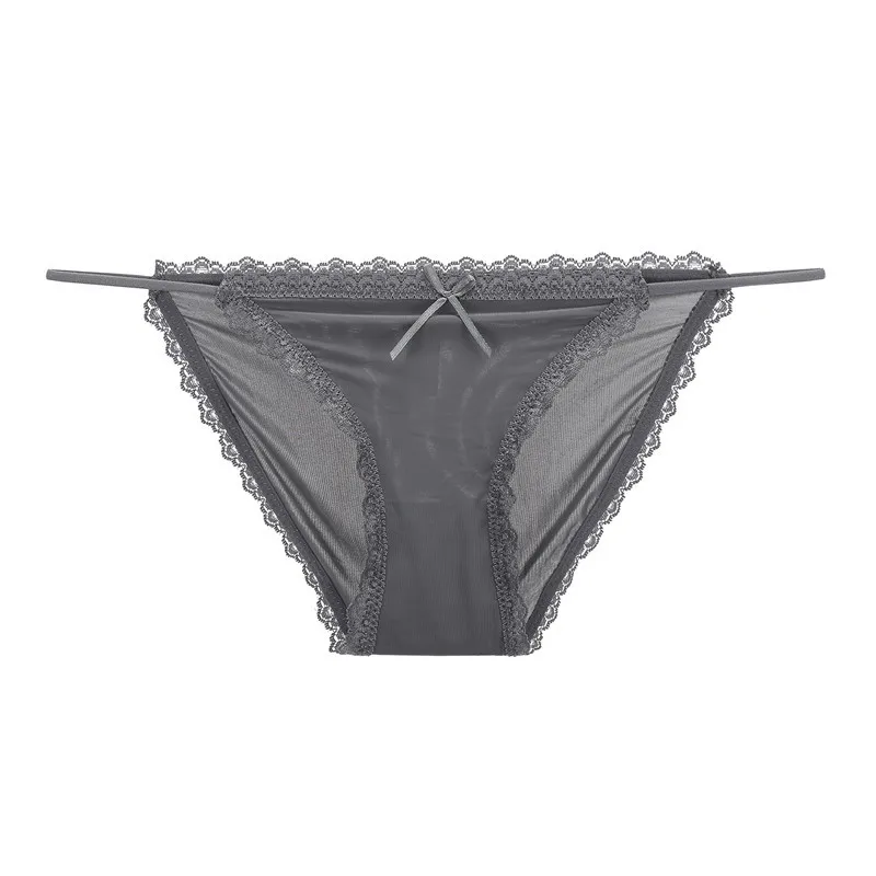 

Sexy Lace Panties Ladies Seamless Low-waist Briefs Transparent Thin Belt Bikini Transparent Underwear G String Panties