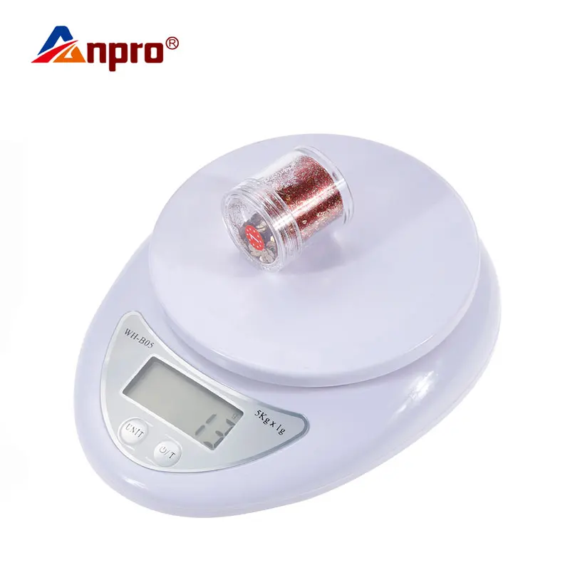 Anpro Портативный 5кг Цифровые Электронные весы с ЖК-дисплеем стальные весы Кухня Весы Почтовый Еда баланс измерительный Вес весы