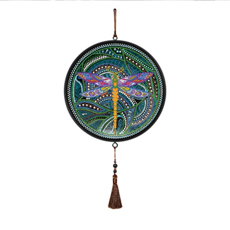 

5D Dragonfly DIY Diamond Painting Tassel Pendants Cross Stitch Kits Resin Rhinestones Glitter Special Shape Home Decor