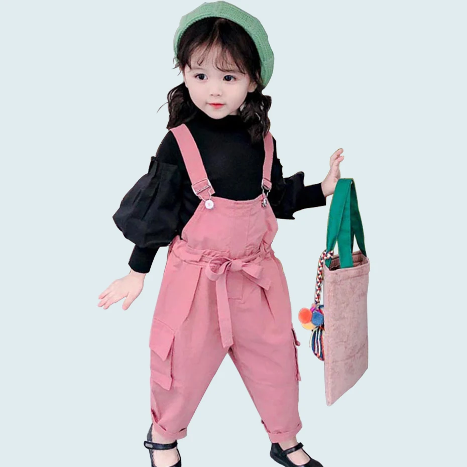 Коллекция 2020 года одежда для малышей рубашка с пышными рукавами и комбинезон