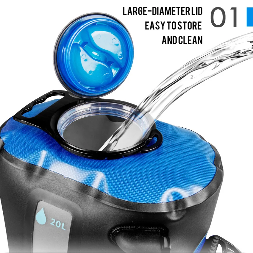 

Sun Compact Heated Water Bag Solar Shower Bags Outdoor Solar Bath Shower Faucet Picnic Camping Water Storage Drinking Spot