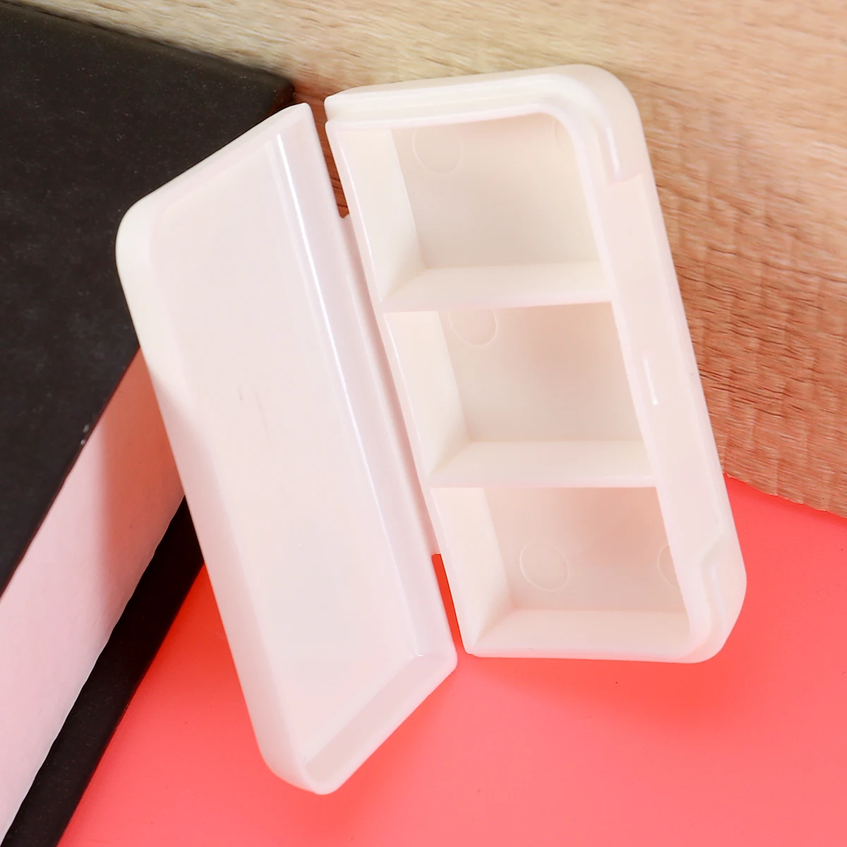 Portable Pill Case Mini Pill Storage Box for Home Travel Outdoor(Letter Printing Pattern