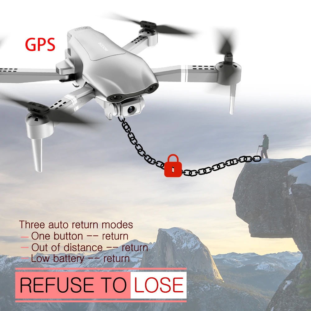 Дрон с gps 4K Wi Fi видео в реальном времени FPV Квадрокоптер полет 25 минут дистанция