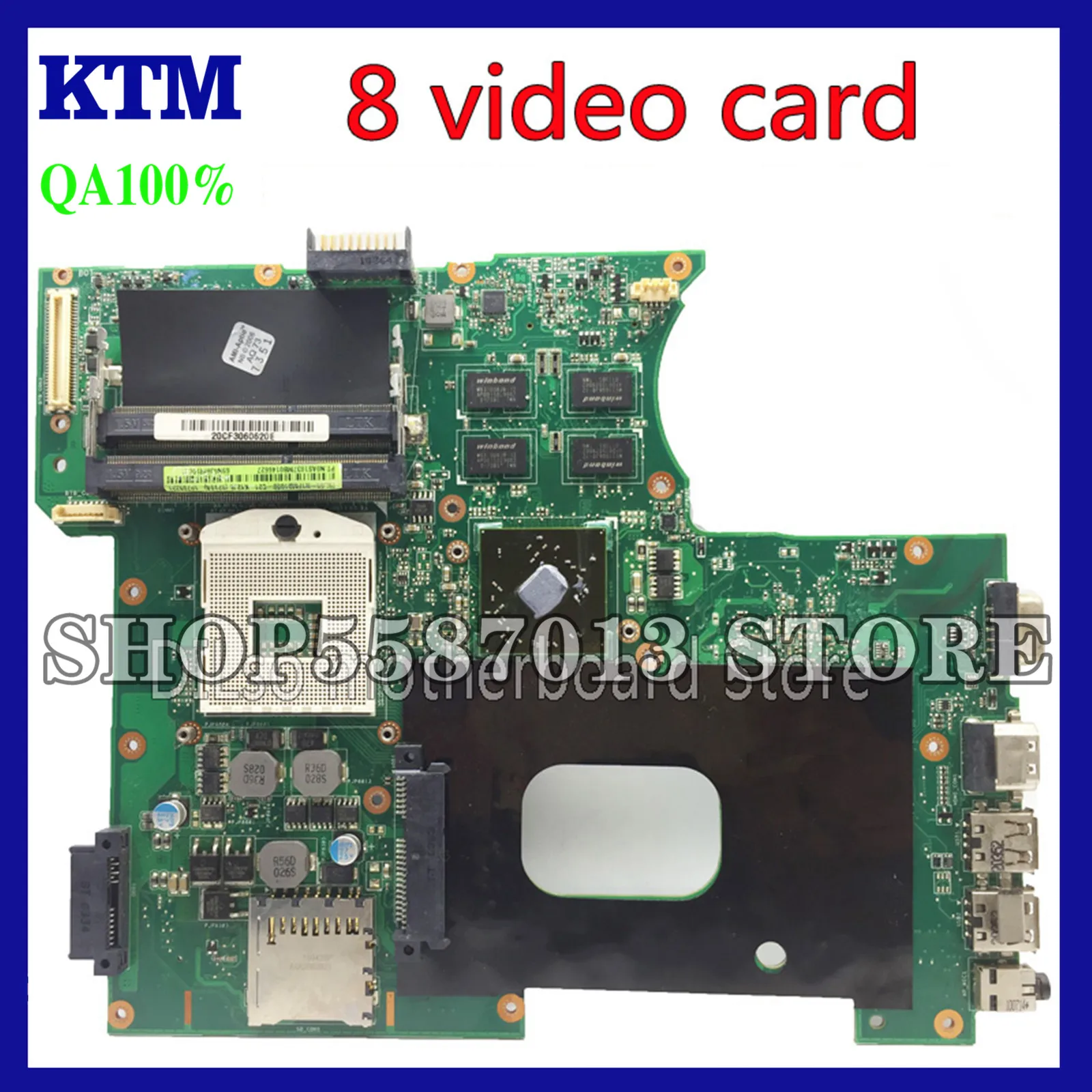 

KEFU K42JR For ASUS K42JR K42JZ K42JE A42J A40J K42JB Motherboard K42JR mianboard with 8 graphics card Test Motherboard