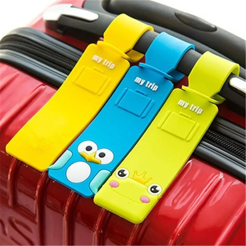 

Cartoon Luggage Tag cover Travel Accessories Silicone Suitcase ID Address Holder Baggage Boarding Tags Portable Label