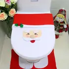 Рождественский узор защита от плесени водонепроницаемый чехол на сиденье для унитаза в ванную комнату подставка для ног чехол для резервуара для воды набор аксессуаров для ванной комнаты Tapa Wc