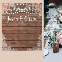 funnytree flower wedding banner backdrop photography wood wallpaper decor signage photo backdground boda photocall photozone