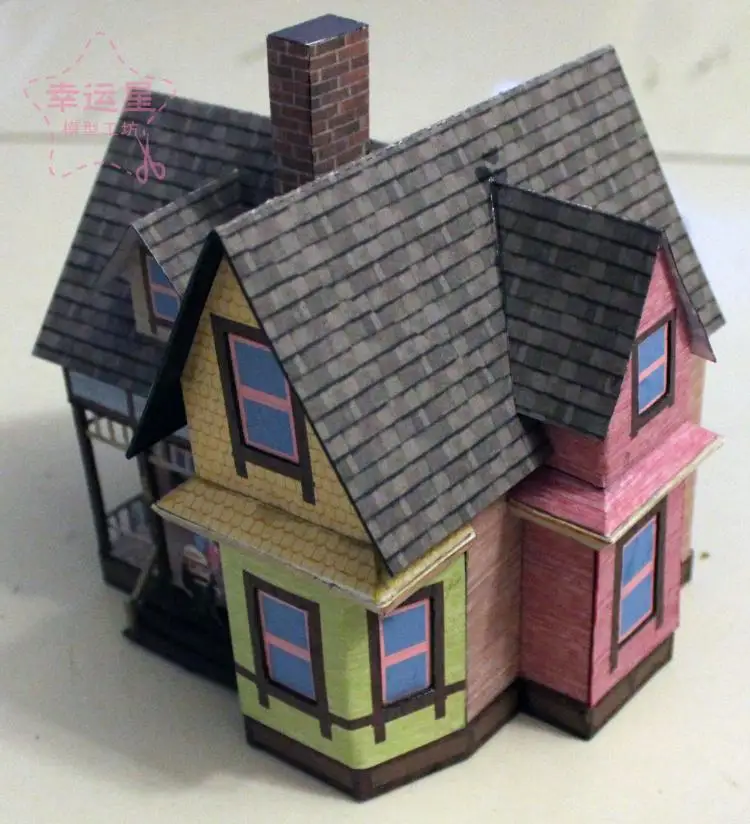 Европейская Архитектура 1/87 UP Летающий дом Tour 3D бумажная модель DIY Ручная работа |