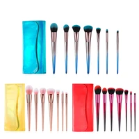 fashion rhombus electroplated makeup brushes set eye shadows foundation cosmetics beauty soft hair maquiagem brushes tool kits