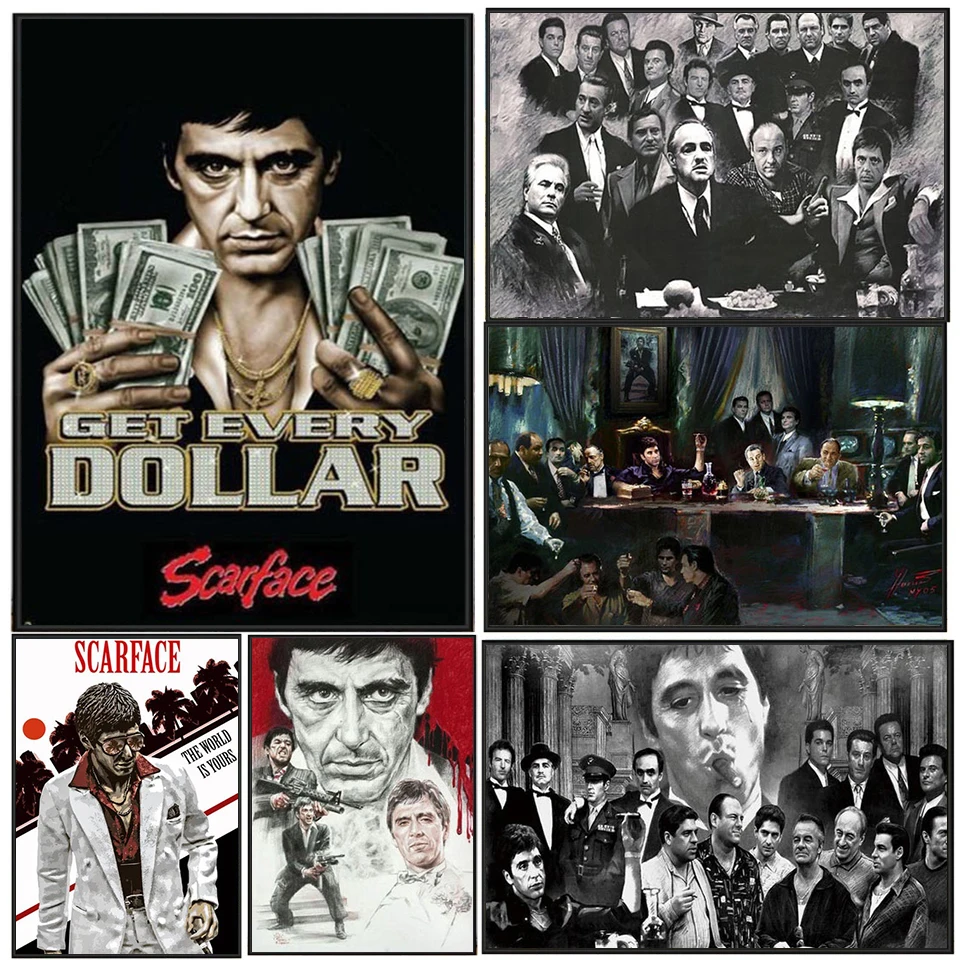 Al Pacino Гангстерские классические строительные картины на холсте постеры и печать