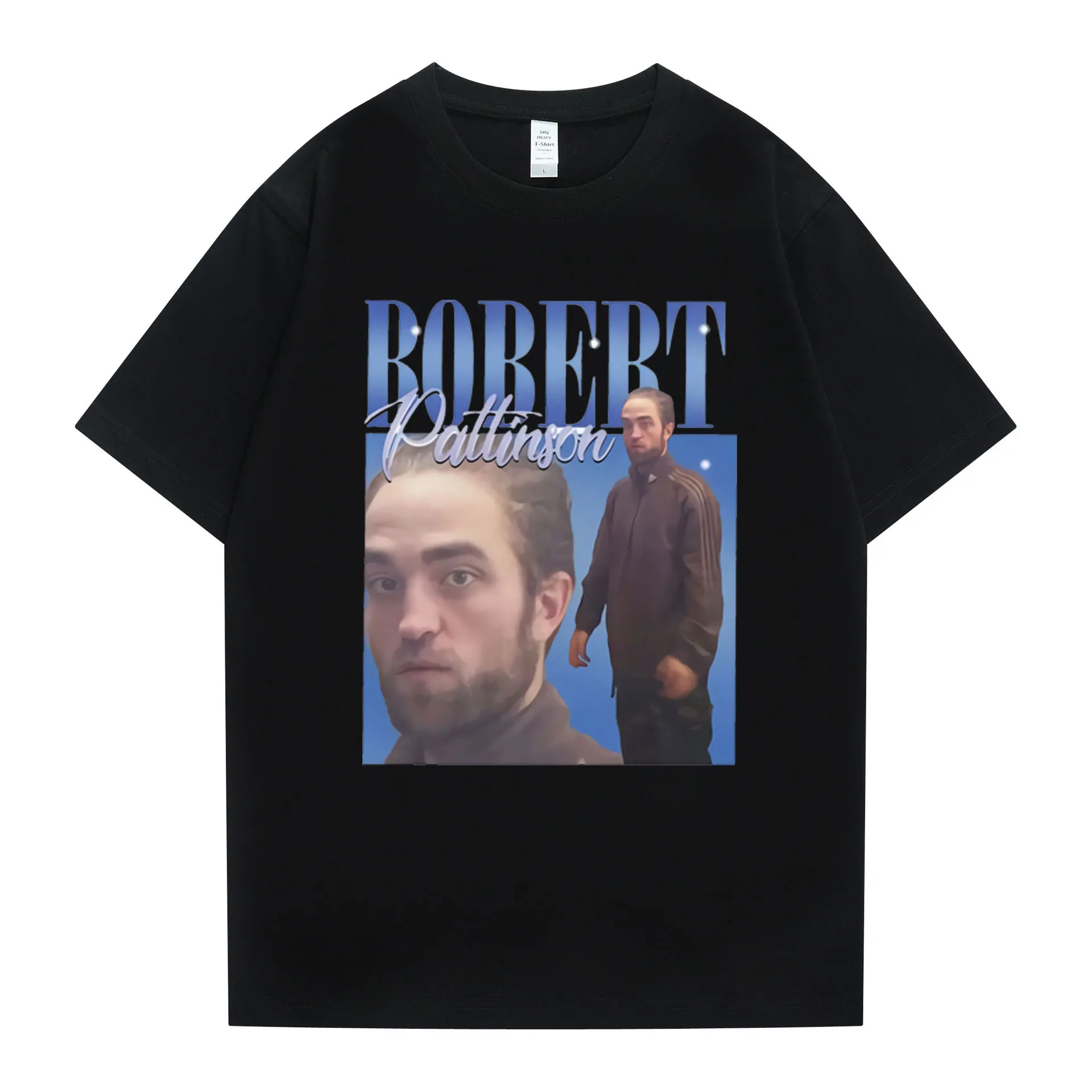

Robert Pattinson Standing Meme O-Neck Clothing Summer Mens Tshirt Funny Pure Cotton Tshirts Short Sleeve Oversized T-shirt