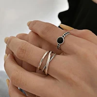 arlie vintage 925 sterling silver chain rings for women couples new fashion minimalist handmade geometric party jewelry gifts