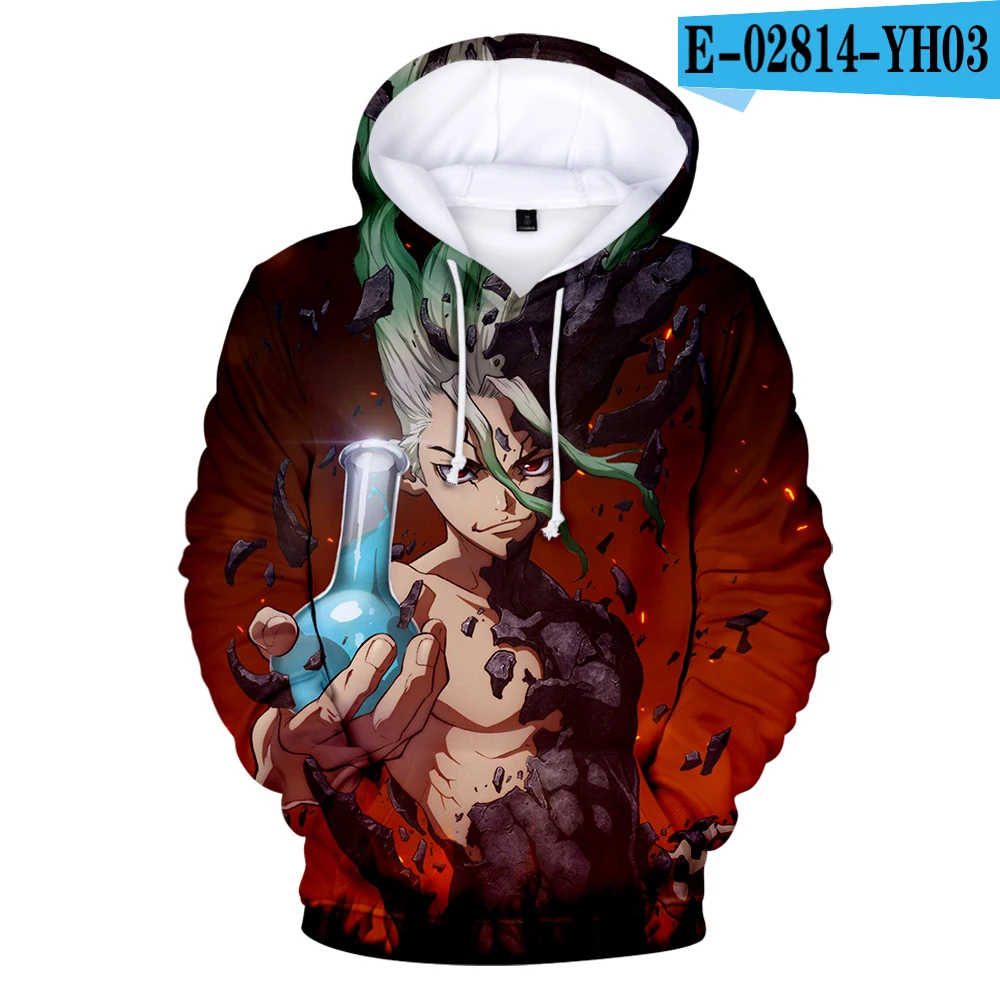 Drstone 3D печать толстовки TMS развлечения recompose 3D Аниме Dr stone толстовка с капюшоном горячая Распродажа мультфильм подростковая одежда - Цвет: Золотой