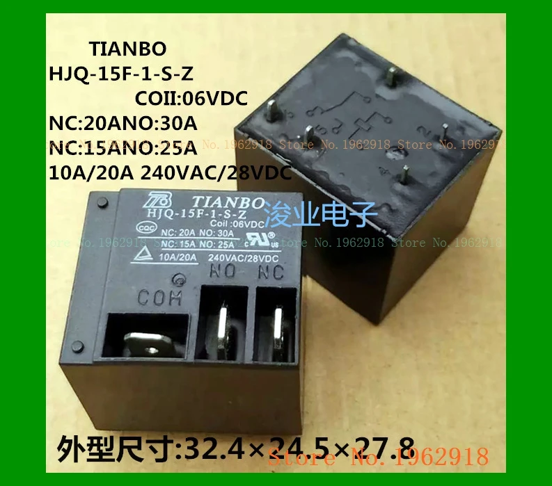 

HJQ-15F-1-S-Z 06VDC 6V 30A T91 T90