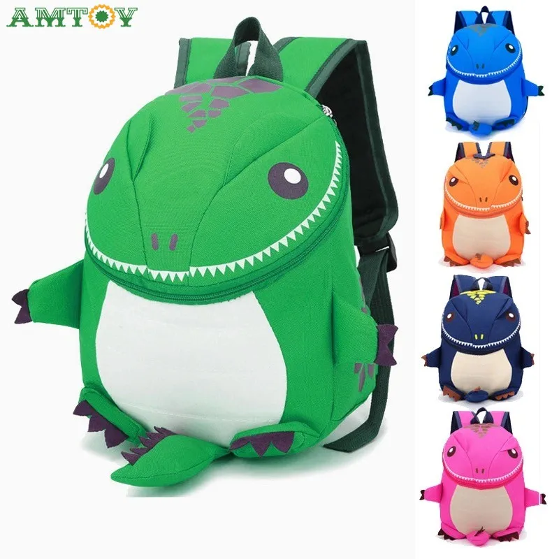 

AMTOY Cute Cartoon Toddler Baby Harness Backpack Leash Safety Anti-lost Backpack Strap Walker Dinosaur kids Backpack Schoolbag