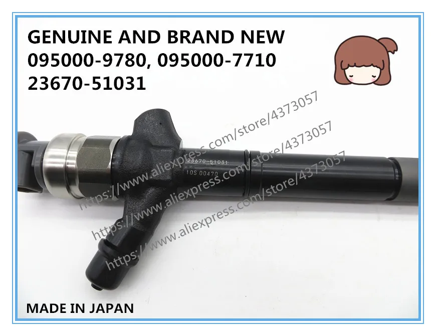 Оригинальный и совершенно новый инжектор дизельного топлива 095000 9780 9730 23670 59035 59036