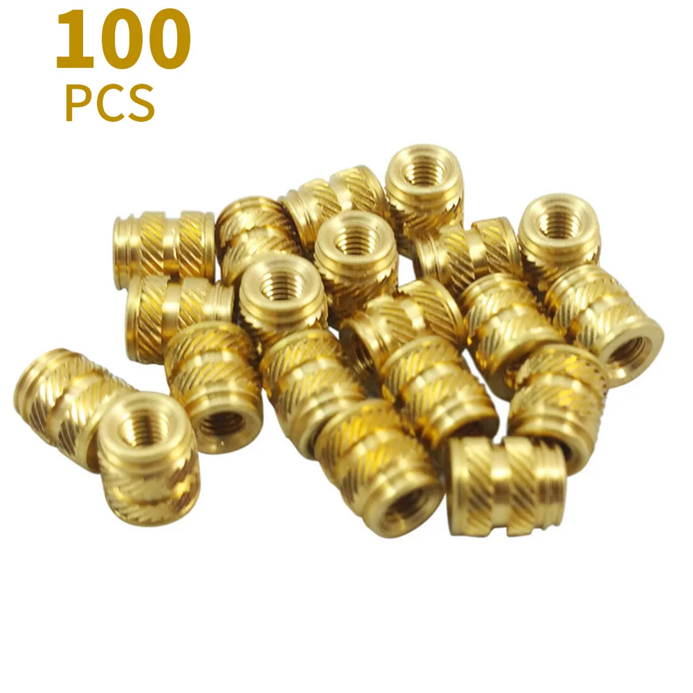

Thread Knurled Brass Threaded Heat Set Heat Resistant Insert Embedment Nut For 3D Printer Insert Knurled Nuts Hot Melt Inset Nut