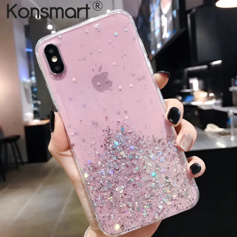 Чехол-накладка для Huawei Nova 5T 4 4E 3 3i 3E 5i 2 2s силиконовый с блестками | Мобильные