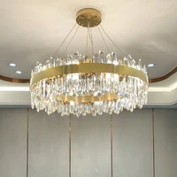 luxury modern chandelier lighting for living room round gold crystal lamp dining room bedroom led cristal light fixtures