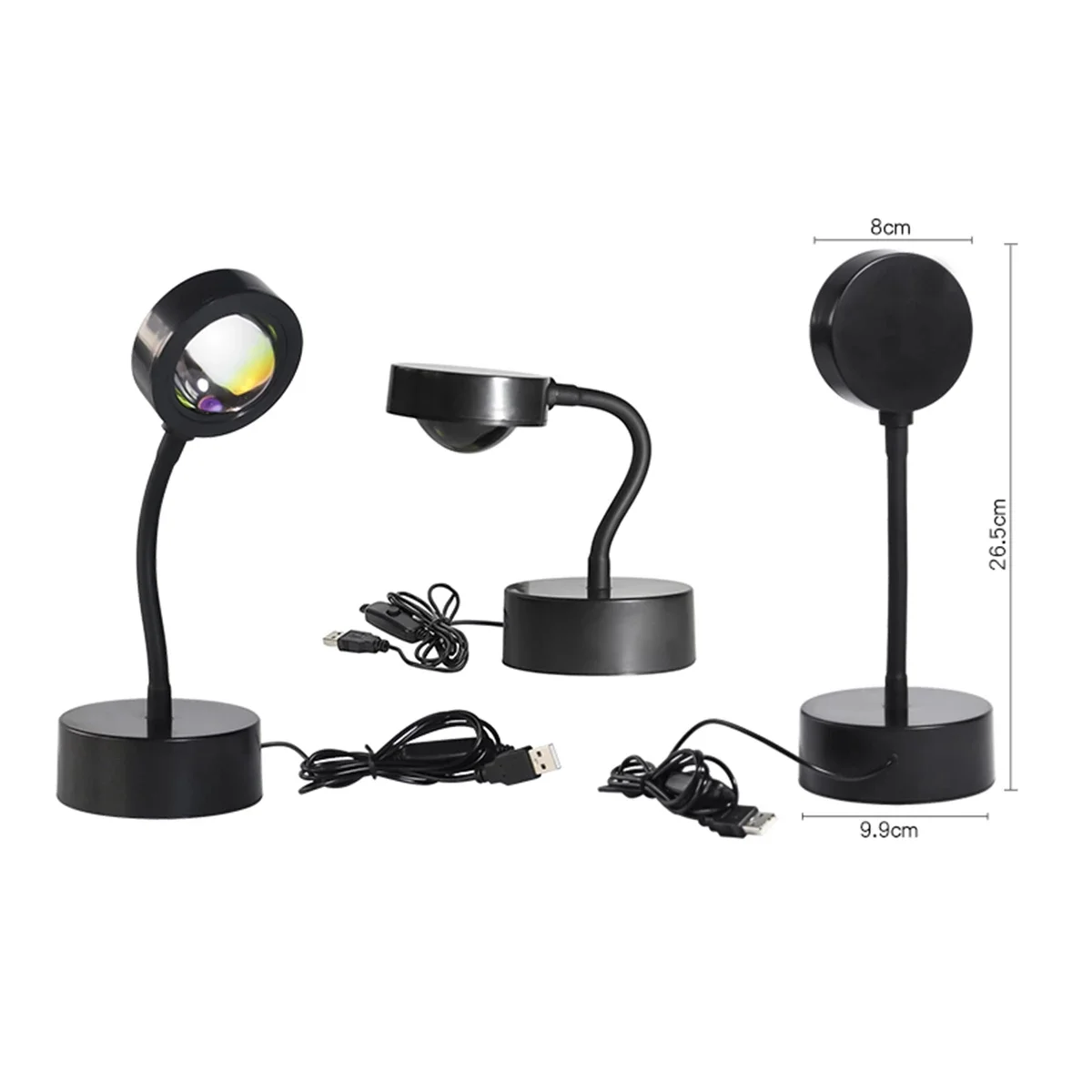 

16 Colors Sunset Lamp Projection Rainbow Led Night Lights Sun Project RGB Desk Lamp USB for Bedroom Coffee Lighting Decoration