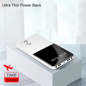 20000mah ultra thin slim portable phone charger external battery power bank for iphone 12 11 8 7 pro max huawei xiaomi powerbank free global shipping
