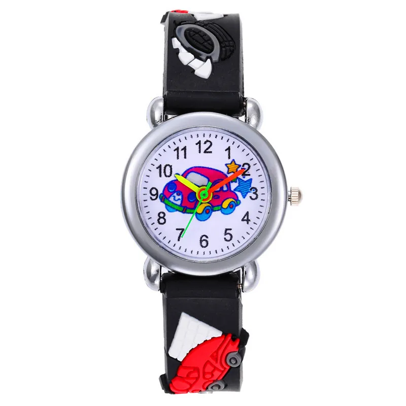 Часы Детские кварцевые с мультяшными машинами детские наручные часы для