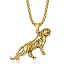 Панк животное ожерелье Мода ожерелье C подвеской в виде тигра мужские очаровательные ювелирные изделия