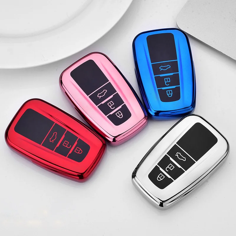 Мягкий ТПУ чехол ключа дистанционного управления автомобилем для Toyota CHR Prado 2017 2018