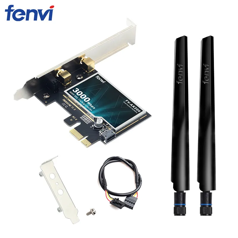 3000Mbps Wifi 6 Wireless Intel AX200 Desktop PCIe Adapter Bluetooth 5.1 802.11ax Dual Band 2.4G/5G PCI Express Network Card | Компьютеры и