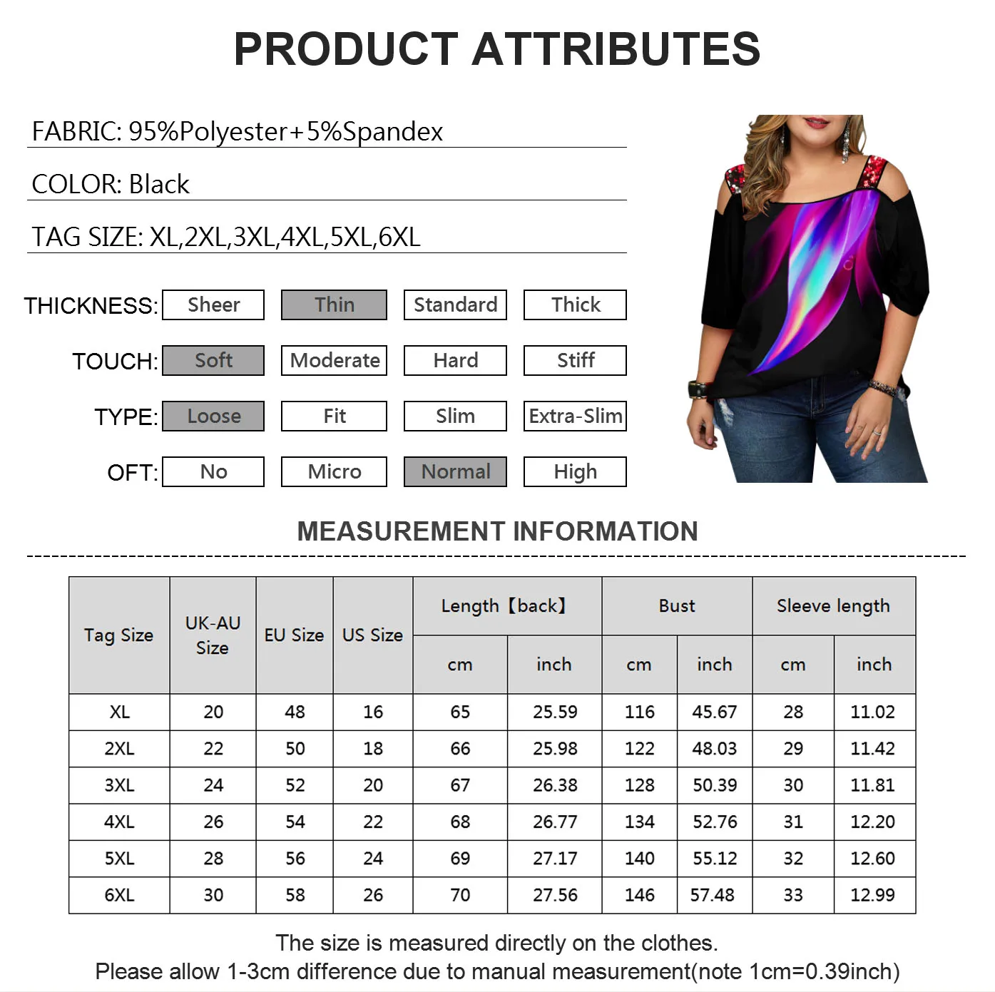

Plus Size 6XL Strap Summer Half Sleeve Ladies T-Shirt Blouse Tops Aurora Print Women T Shirt Large Size Female T-Shirt Tee D30