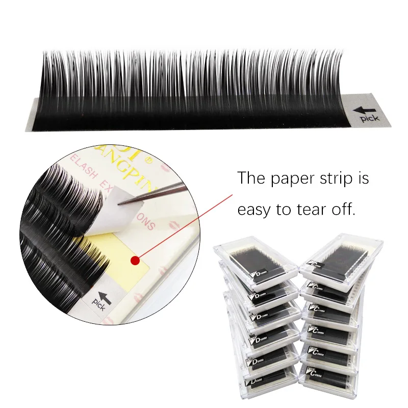 

12 rows of single grafted eyelashes to extend eyelashes false eyelashes round hair mechanism eyelashes