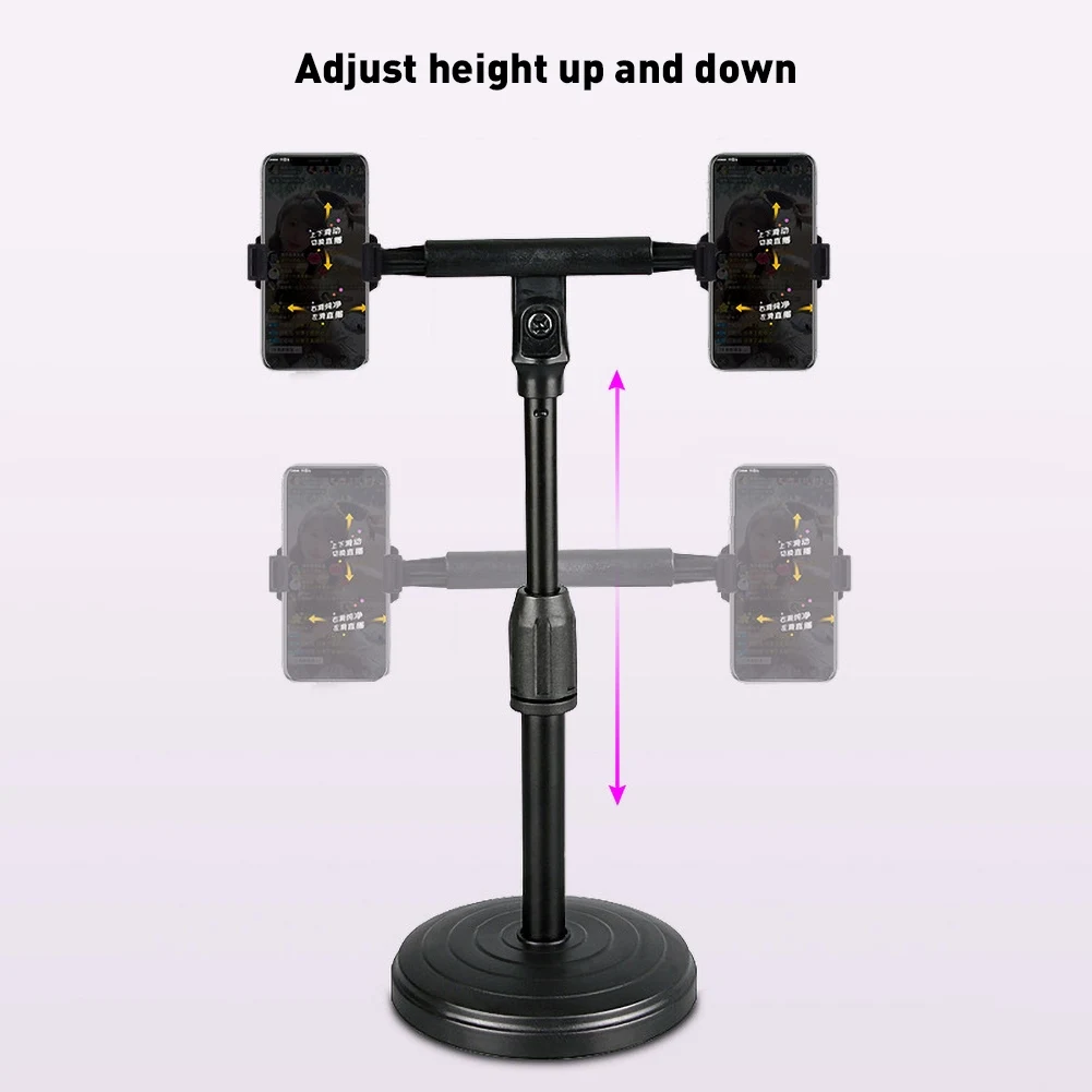 Регулируемый держатель для телефона с двумя устройствами и подставкой прямой