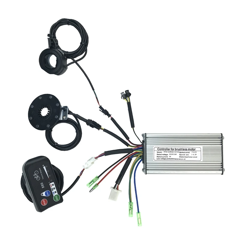 

36V 48V 350W 17A Electric Bicycle Sine Wave Controller with LED880 Display&Thumb Throttle and Sensor E-Bike Accessories