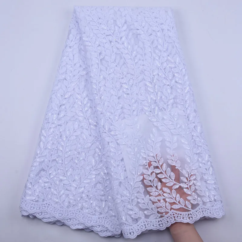 

African Lace Fabric Nigerian milk silk Cord Laces French Tulle Lace Fabrics African Mesh Sequins Embroidery For Wedding Party