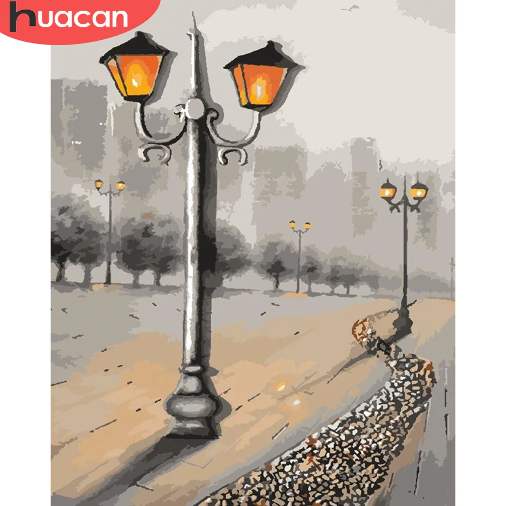 

HUACAN Paint By Number Street ручная краска ed Paint ing Art Gift DIY картинки по номерам наборы для рисования на холсте домашний декор