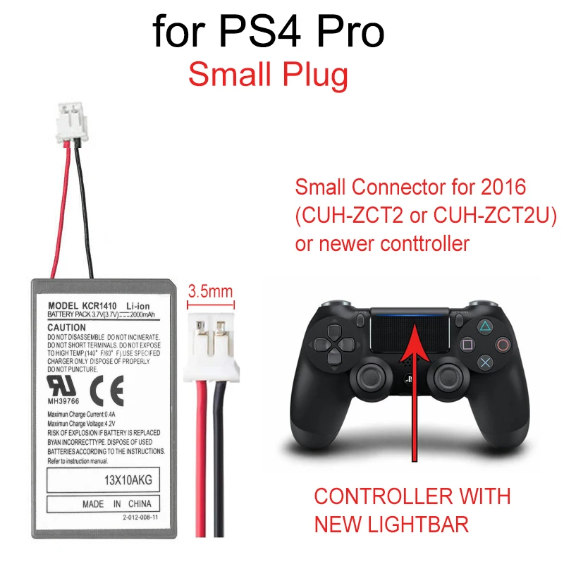 4 шт. Батарея Замена батарей для Sony PS4 Pro Slim Bluetooth двойной контроллер шок второго