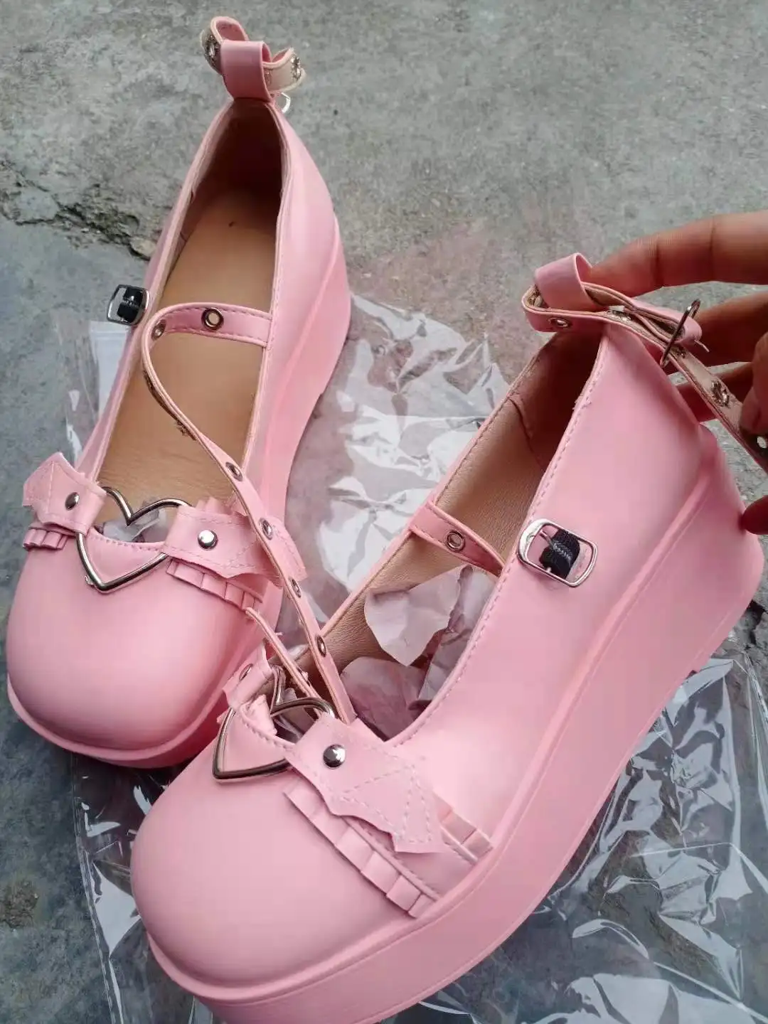 Spring Brand 2022 New Female Lolita Cute Mary Janes Pumps Platform Wedges High Heels women's Pumps Sweet Gothic Punk Shoes Woman