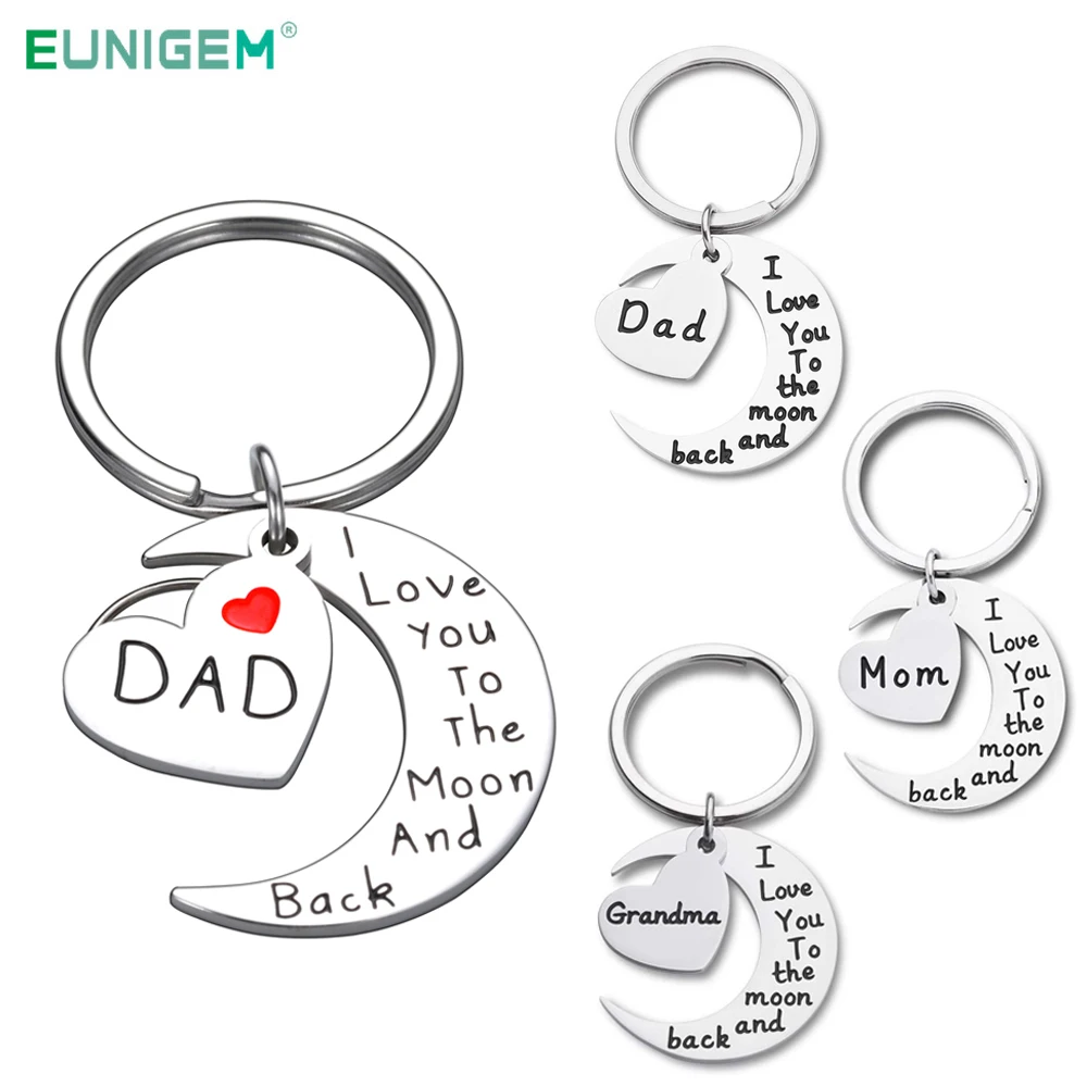 Подарок на день отца брелок подарок от внучки внука я люблю вас Луну и спину маме