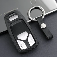 carbon fiber car key fob case cover accessories for audi a4 b9 a5 q5 q7 tt s4 s5 sq5