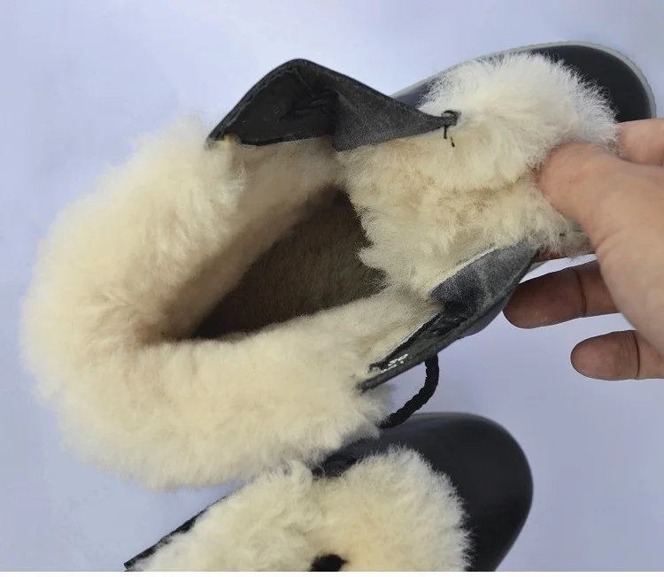 Careaymade/зимние ботинки на плоской подошве из овечьей кожи с мехом; теплые зимние ботинки Martin; нескользящая женская обувь на толстой подошве с высоким подъемом