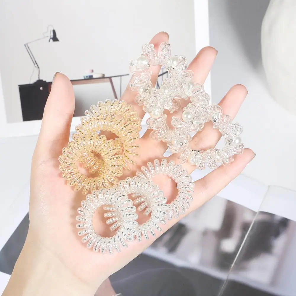 Телефонная проволока эластичная резинка головной убор спиральная лента для