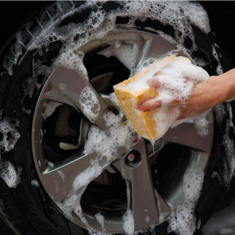 

Губка для мытья автомобиля очень большая, сотовая, Коралловая, желтая, толстая, блочная, принадлежности для автомобиля, инструменты для мыть...