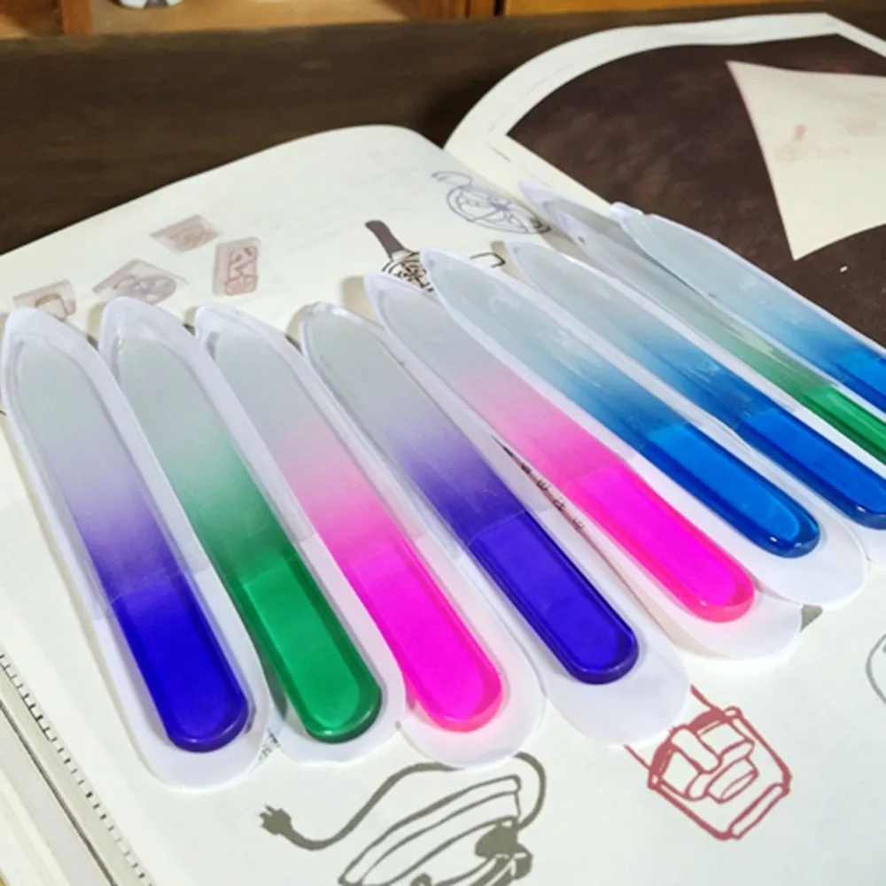 1 шт. прочный цирсталь стекло N ail файл набор Ассорти цветов m anicure устройство