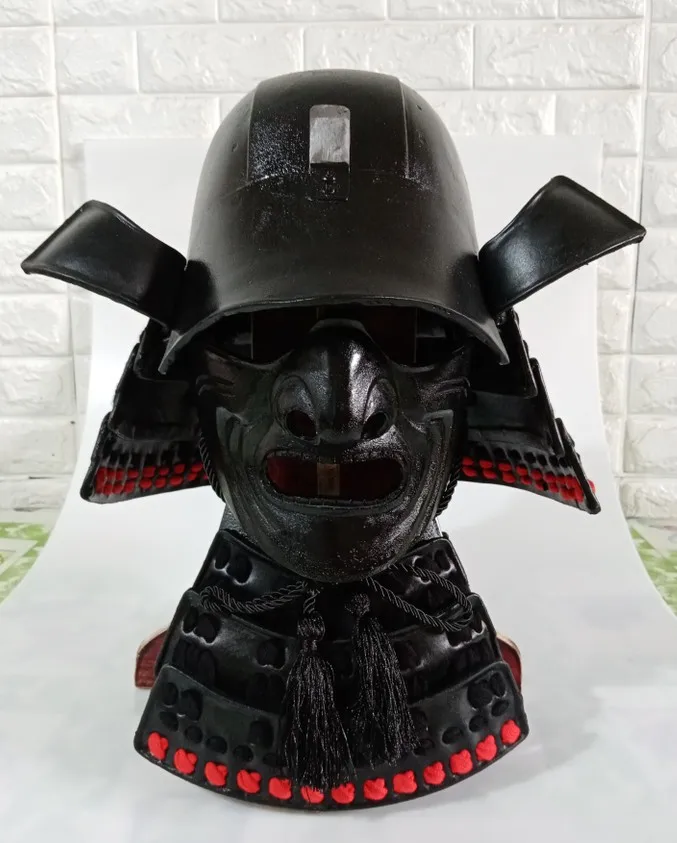 

Handmade cosplay headwear FOR Samurai Armors Real RED Black Japanese Samurai HelmetS