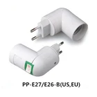 Белый светодиодный светильник E27, E26, Европейский, американский, маленький, ночник, основание с выключателем, вращающийся на 360 градусов, держатель 6A