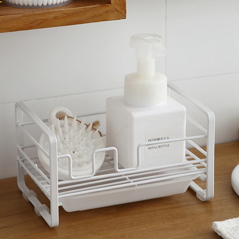 Сушилка из нержавеющей стали для кухни органайзер слива с лотком держатель губки