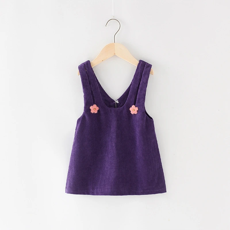 

Детское вельветовое мини-платье без рукавов, в стиле ретро