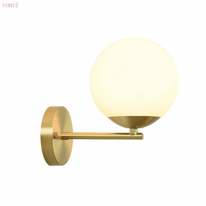 Nordic Modern LED Wall Lamps Molecular Glass Ball Lights for Living Room Bedroom Artistic Indoor Lighting Luminaire | Лампы и
